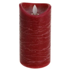 LED-Kerze - Aus Echtwachs - Ca. 7 X 15 Cm - Rot -Saisonale Dekorationen 219540 1
