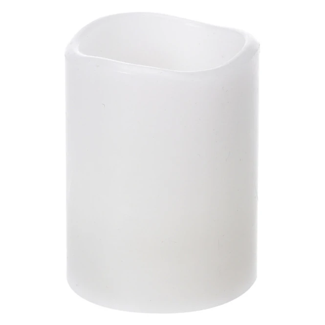 LED-Kerze - Aus Echtwachs - Ca. 5 X 6,5 Cm - Weiß 3 LED-Kerze - Aus Echtwachs - Ca. 5 X 6,5 Cm - Weiß