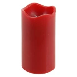 LED-Kerze - Aus Echtwachs - Ca. 7 X 13 Cm - Rot 5 LED-Kerze - Aus Echtwachs - Ca. 7 X 13 Cm - Rot -Saisonale Dekorationen 219651 1