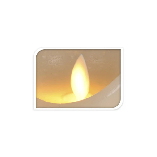 LED-Kerze - Aus Echtwachs - Ca. 7 X 15 Cm - Elfenbein 4 LED-Kerze - Aus Echtwachs - Ca. 7 X 15 Cm - Elfenbein – Bild 2