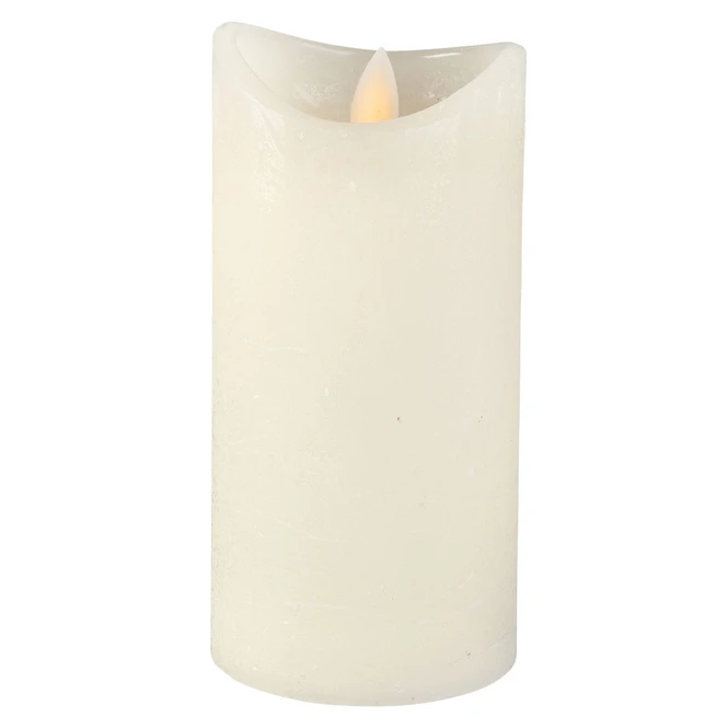 LED-Kerze - Aus Echtwachs - Ca. 7 X 15 Cm - Elfenbein 3 LED-Kerze - Aus Echtwachs - Ca. 7 X 15 Cm - Elfenbein