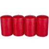 Stumpenkerzen - Ca. 6 X 10 Cm - 4 Stück - Kaminrot 1 Stumpenkerzen - Ca. 6 X 10 Cm - 4 Stück - Kaminrot -Saisonale Dekorationen 222663 1