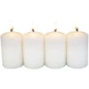 Stumpenkerzen - Ca. 5 X 8 Cm - 4 Stück - Weiß -Saisonale Dekorationen 222668 2