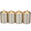 Stumpenkerzen - Ca. 5 X 8 Cm - 4 Stück - Gold -Saisonale Dekorationen 222672 2