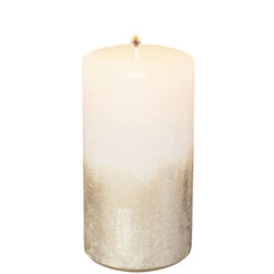 Stumpenkerze - Levi - Ca. 6 X 11 Cm - Weiß/gold 7 Stumpenkerze - Levi - Ca. 6 X 11 Cm - Weiß/gold -Saisonale Dekorationen 222673 2