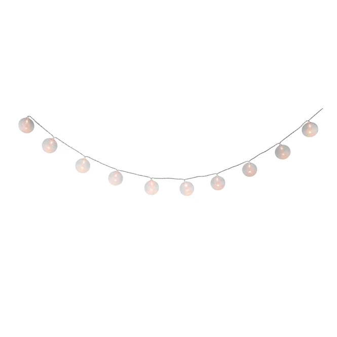 10er LED-Kugellichterkette - Ø = Ca. 4 Cm - Weiß 3 10er LED-Kugellichterkette - Ø = Ca. 4 Cm - Weiß