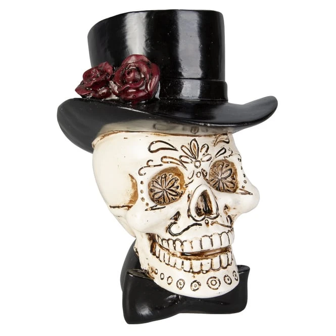 Totenkopf - Aus Polyresin - Ca. 11 X 10 X 13,5 - Schwarz/weiß 3 Totenkopf - Aus Polyresin - Ca. 11 X 10 X 13,5 - Schwarz/weiß