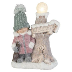 Winterkind - Aus Magnesia - Ca. 28 X 15,5 X 37 Cm - 1 Stück