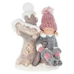 Winterkind - Aus Magnesia - Ca. 28 X 15,5 X 37 Cm - 1 Stück -Saisonale Dekorationen 228687 2