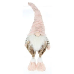 Wichtel Stehend Rosa/braun - Aus Textil - 22x16x56 Cm