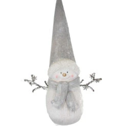 Schneemann Mit LED - Ca. 44 X 24 X 73 Cm