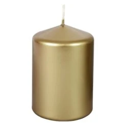 Stumpenkerze - Ca. 7 X 10 Cm - Gold