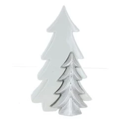 Deko Bäume - Weiß/silber - Ca. 10,5 X 4,5 X 18 Cm