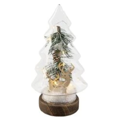 LED-Baum - Aus Glas - Ca. 12 X 8 X 21 Cm