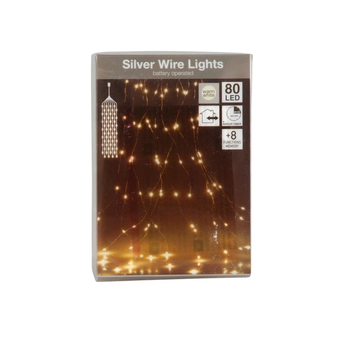 80er LED Lichterdraht - 10 Stränge Mit 8 LEDs 4 80er LED Lichterdraht - 10 Stränge Mit 8 LEDs – Bild 2