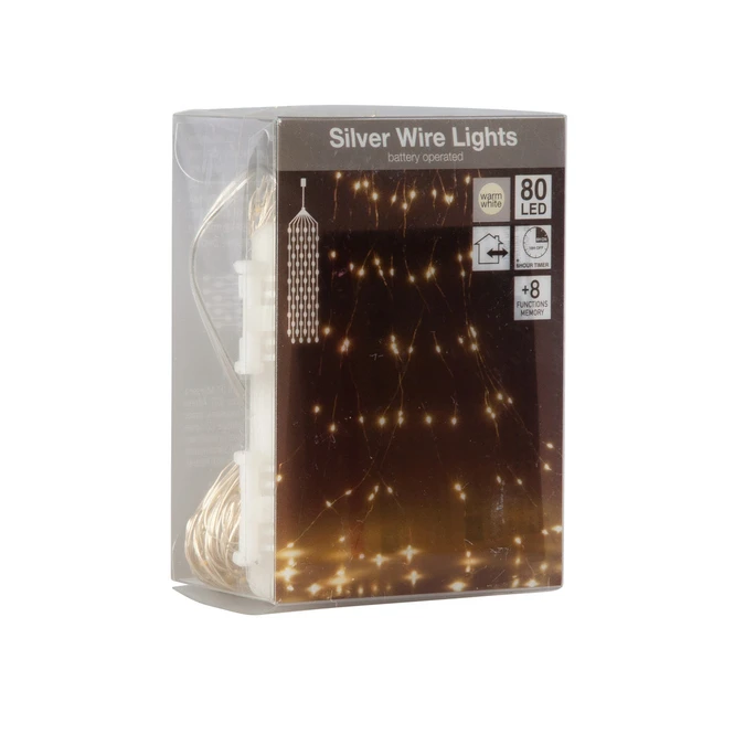 80er LED Lichterdraht - 10 Stränge Mit 8 LEDs 3 80er LED Lichterdraht - 10 Stränge Mit 8 LEDs