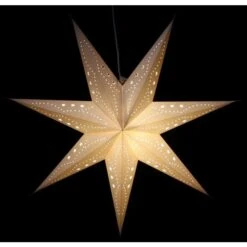 Stern - Weiß Mit Silberglitzer - Aus Papier - 75 Cm