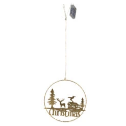 LED-Dekohänger - Kreis - Ø = Ca. 30,5 Cm - Verschiedene Aufschriften -Saisonale Dekorationen 229623