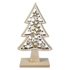 Dekobaum - Aus Holz - Ca. 11,5 X 5 X 21 Cm -Saisonale Dekorationen 229664