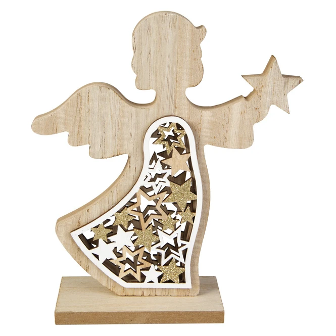 Engel - Aus Holz - Ca. 17 X 5 X 19,5 Cm 3 Engel - Aus Holz - Ca. 17 X 5 X 19,5 Cm