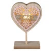 LED-Standdeko - Herz - Aus Holz - Ca. 10 X 5 X 16 Cm