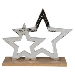 Dekosterne - Aus Holz - Ca. 17,5 X 4,5 X 15 Cm