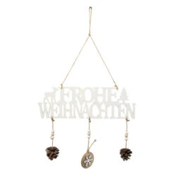Dekohänger - Frohe Weihnachten - Aus Holz - Ca. 45 X 29 Cm