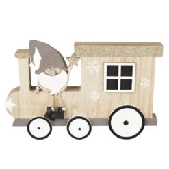 Weihnachtszug - Aus Holz - Ca. 19,5 X 2,5 X 13 Cm
