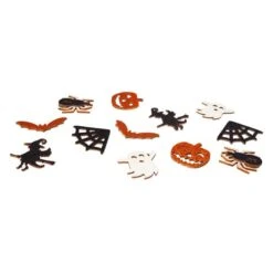 Streudeko - Halloween - Aus Holz - 12 Stück - Schwarz/orange/weiß -Saisonale Dekorationen 229713 2