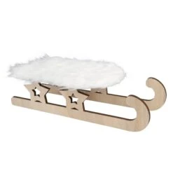 Deko-Schlitten - Aus Holz - Ca. 29,5 X 11 X 8 Cm