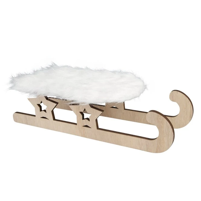 Deko-Schlitten - Aus Holz - Ca. 29,5 X 11 X 8 Cm 3 Deko-Schlitten - Aus Holz - Ca. 29,5 X 11 X 8 Cm