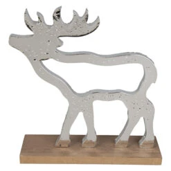 Hirsch - Aus Holz - Ca. 14 X 4,5 X 15 Cm