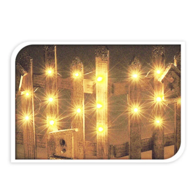 LED-Zaun - Aus Holz - Ca. 100 X 4 X 40 Cm 4 LED-Zaun - Aus Holz - Ca. 100 X 4 X 40 Cm – Bild 2