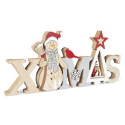 Deko-Schriftzug - XMAS - Aus Holz - Ca. 37,5 X 16 Cm