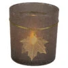 Teelichtglas - Blatt - Ca. 7,5 X 8 Cm - Braun