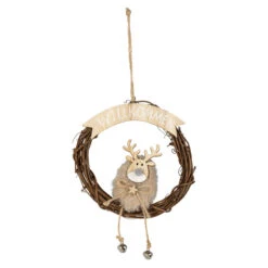 Dekohänger - Kranz - Aus Holz - Ca. 14 X 2,5 X 14 Cm - 1 Stück -Saisonale Dekorationen 229932 2