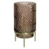Teelichtglas - Ca. 9 X 15,5 Cm - 1 Stück - Braun 2 Teelichtglas - Ca. 9 X 15,5 Cm - 1 Stück - Braun -Saisonale Dekorationen 230015 8720093381238 kaemingk teelichthalter auf fuss 03