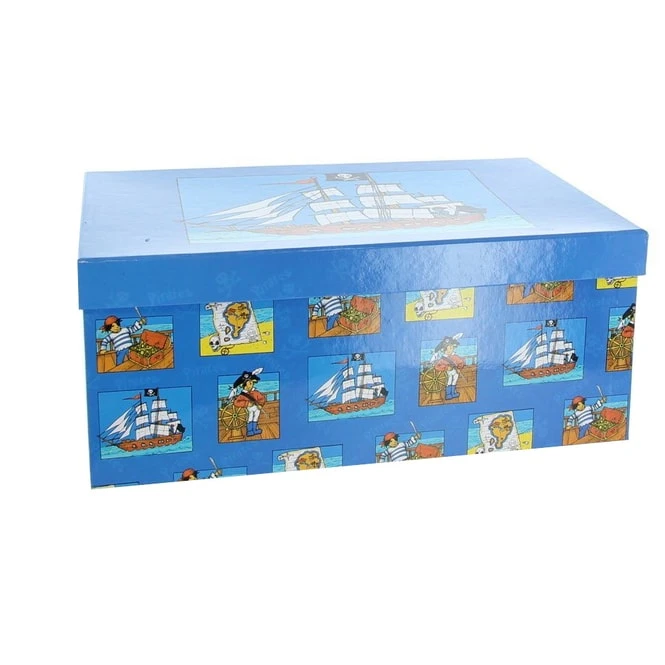 Geschenkbox - L - Pirat Blau - Aus Papier - Ca. 28 X 18,5 X 11,5 Cm 3 Geschenkbox - L - Pirat Blau - Aus Papier - Ca. 28 X 18,5 X 11,5 Cm