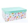 Geschenkbox - XS - Dreiecke Mint - Aus Papier - Ca. 16 X 9,5 X 5,5 Cm -Saisonale Dekorationen 230914 bild b419154