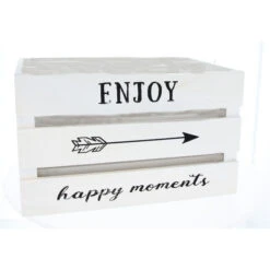 Box M - Weiß - Aus Holz - Ca. 30 X 18 X 19 Cm