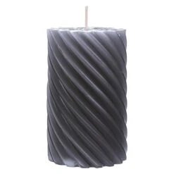 Stumpenkerze - Zara - Ca. 7 X 11 Cm - Anthrazit