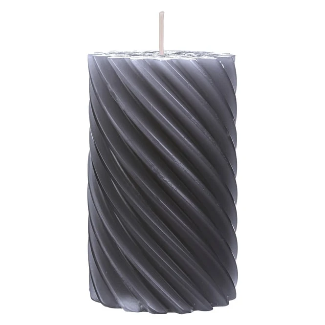 Stumpenkerze - Zara - Ca. 7 X 11 Cm - Anthrazit 3 Stumpenkerze - Zara - Ca. 7 X 11 Cm - Anthrazit