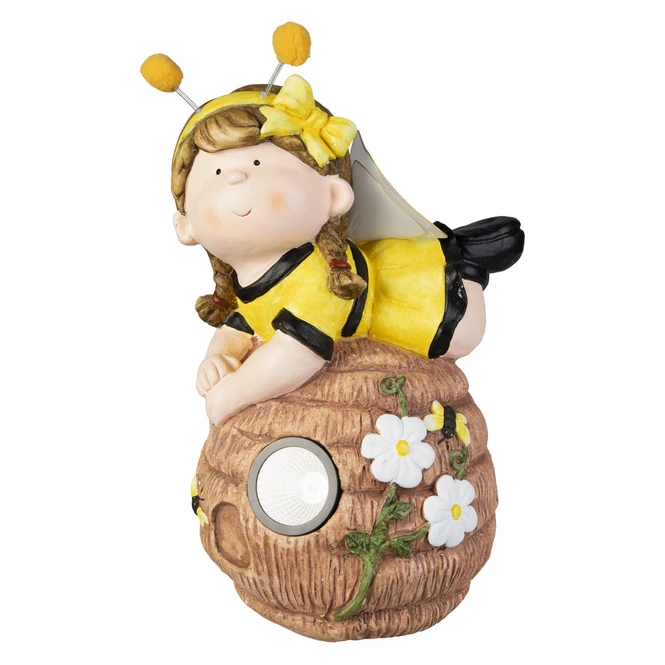 LED-Solarlampe - Mädchen - Aus Magnesia - Ca. 29,5 X 24,5 X 43 Cm 3 LED-Solarlampe - Mädchen - Aus Magnesia - Ca. 29,5 X 24,5 X 43 Cm