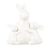 Hasenmama Mit Kindern - Aus Keramik - Ca. 14 X 7,5 X 13 Cm -Saisonale Dekorationen 234098 4016096424404 mica living hasenmama mit kindern weiss 01