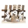 Dekoobjekt - Zaun Mit Hasen - Aus Holz - Ca. 15 X 7 X 10 Cm -Saisonale Dekorationen 234627 4016096425951 mica living zaun mit hasen easter 01