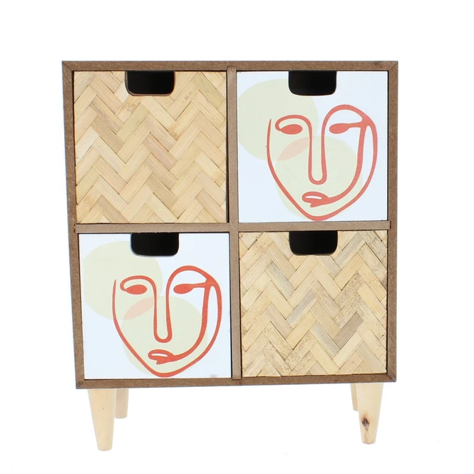 Schubladenbox Gesicht - Ca. 22 X 10 X 27 Cm 3 Schubladenbox Gesicht - Ca. 22 X 10 X 27 Cm