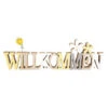 Deko-Schriftzug - Willkommen - Aus Holz - Ca. 42 X 2 X 12,5 Cm -Saisonale Dekorationen 234640