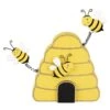 Standdeko - Bienenstock - Aus Holz - Ca. 20 X 20 Cm 2 Standdeko - Bienenstock - Aus Holz - Ca. 20 X 20 Cm -Saisonale Dekorationen 234756