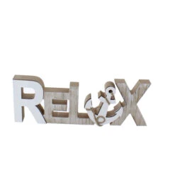 Standdeko - Relax - Aus Holz - Ca. 28 X 2 X 10 Cm