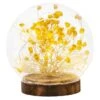 LED-Kugel - Blumen - Aus Glas - Ø = Ca. 12 Cm - Gelb 1 LED-Kugel - Blumen - Aus Glas - Ø = Ca. 12 Cm - Gelb -Saisonale Dekorationen 236098